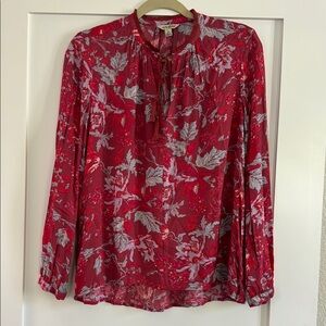 Lucky Brand Floral Red Blouse